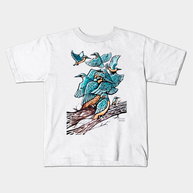 Kingfisher group Kids T-Shirt by mnutz